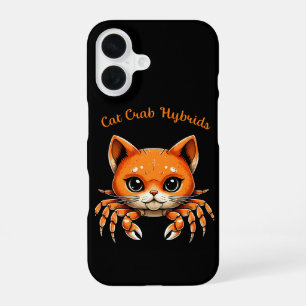 Coque iPhone 16 T-shirt Créature de Crabe de Chat Mignon Drôle pou