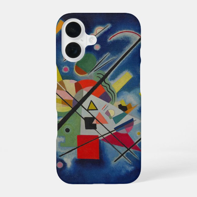 Coque iPhone 16 Tableau bleu de Kandinsky (Verso)