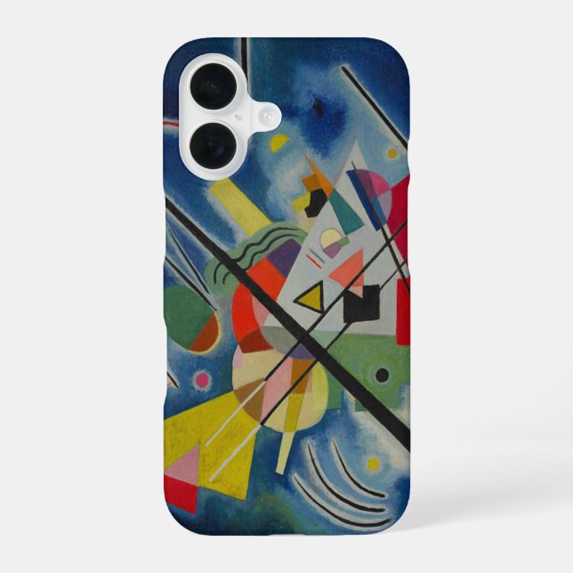 Coque iPhone 16 Tableau bleu de Kandinsky (Verso)