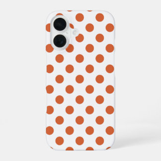 Coque iPhone 16 Taches pois orange brûlé
