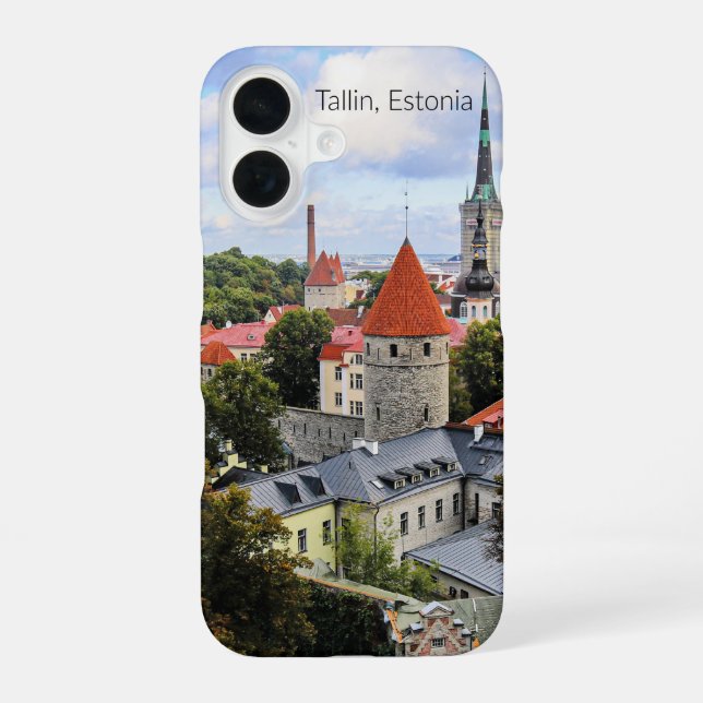 Coque iPhone 16 Tallin, Estonie Centre Historique,  (Verso)