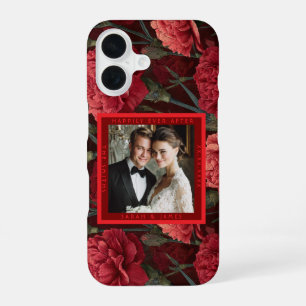 Coque iPhone 16 Tapis de protection de mariage rétro à accent de œ