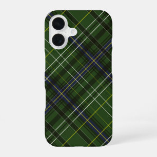 Coque iPhone 16 Tartan en vert