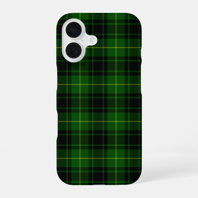 Coque iPhone 16 tartan vert écossais MacArthur (Verso)
