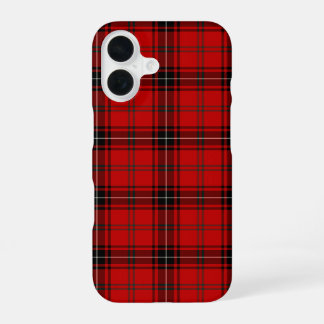 Coque iPhone 16 Tartan Wemyss Rouge et Noir à carreaux