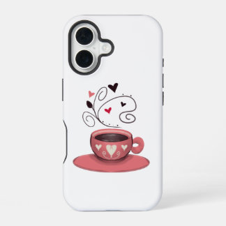 Coque iPhone 16 Tasse à café rose