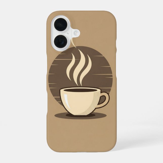 Coque iPhone 16 Tasse à espresso vintage (Verso)