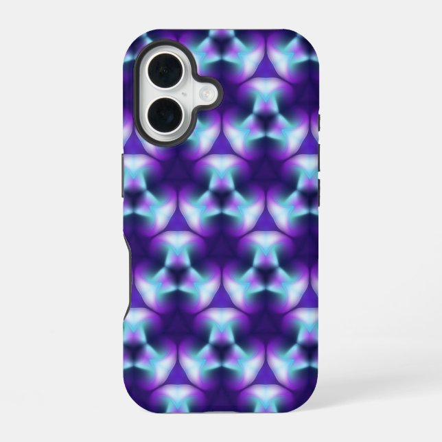 Coque iPhone 16 Techno Blue (Verso)