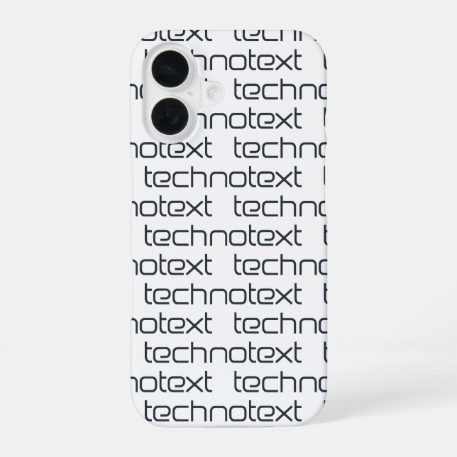 Coque iPhone 16 Technotext Techno Text Logo (Verso)