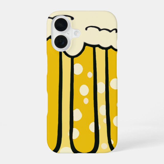 Coque iPhone 16 Téléphone de Bière (Verso)
