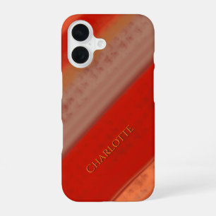 Coque iPhone 16 Terracotta Bandes de pêche personnalisées