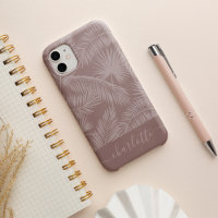 Terracotta Tropical Botanical Palm Feuille Motif