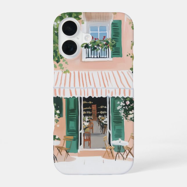 Coque iPhone 16 Terrasse paisible à Rome (Verso)