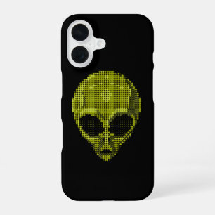 Coque iPhone 16 Tête d'alien vert