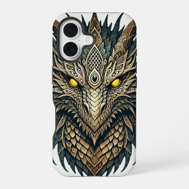 Coque iPhone 16 Tête de dragon (Verso)