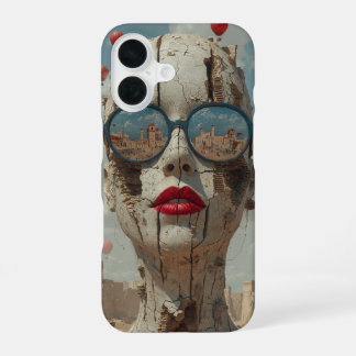 Coque iPhone 16 Tête de rêve dans la métropole du désert