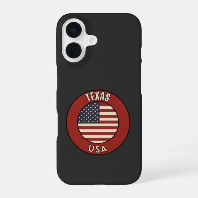 Coque iPhone 16 Texas États-Unis d'Amérique (Verso)