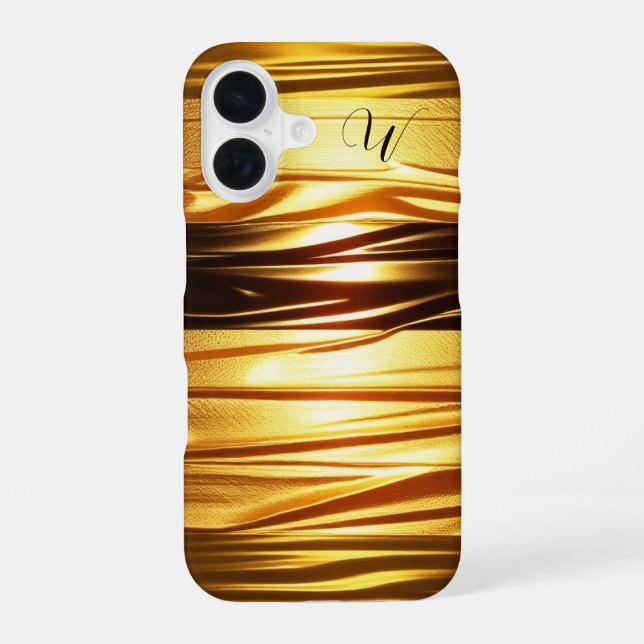 Coque iPhone 16 Texte Doré (Verso)