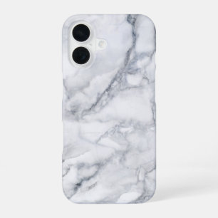 Coque iPhone 16 Texture Marbre blanc