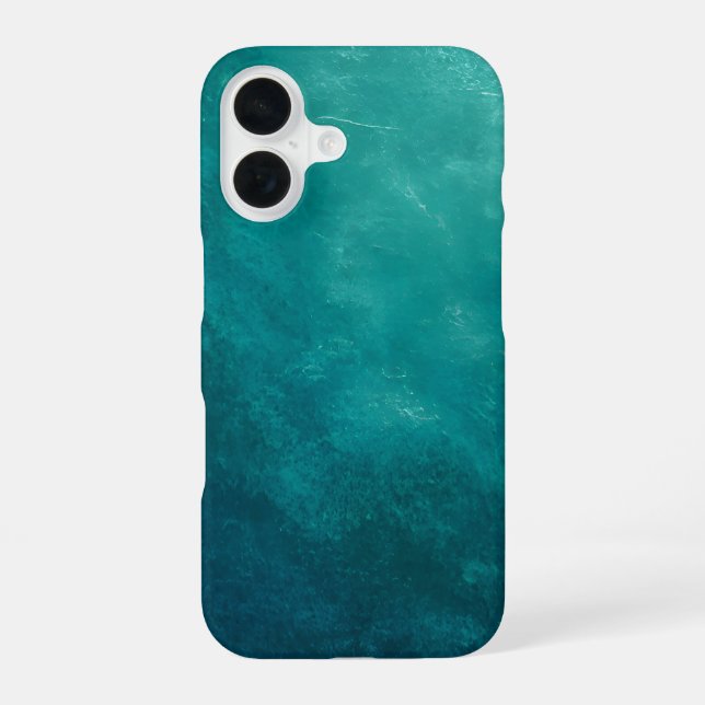 Coque iPhone 16 Texture Ombré Sarcelle Foncé (Verso)