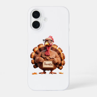 Coque iPhone 16 Thankful Turkey Design – Funny Holiday Art