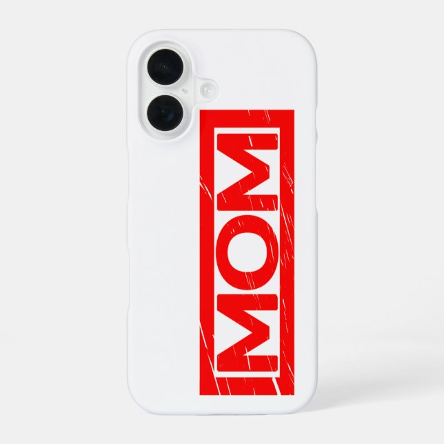 Coque iPhone 16 Timbre de maman (Verso)