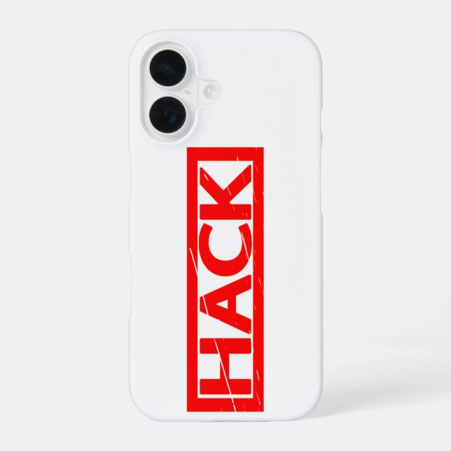 Coque iPhone 16 Timbre de piratage (Verso)