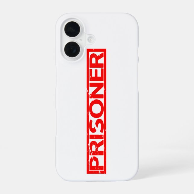 Coque iPhone 16 Timbre du prisonnier (Verso)