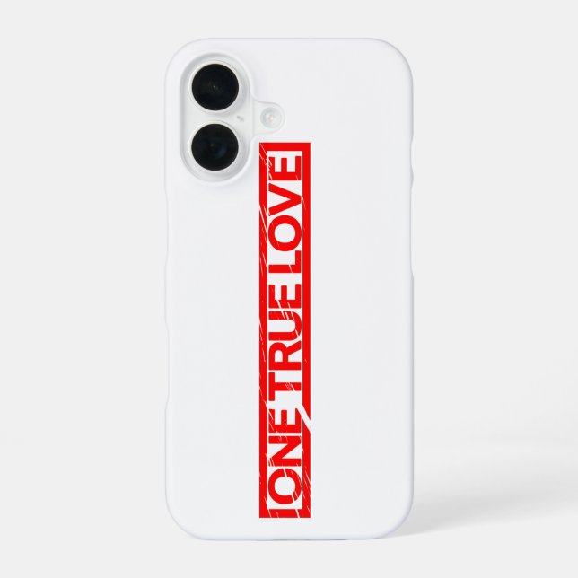 Coque iPhone 16 Timbre d'un seul véritable amour (Verso)