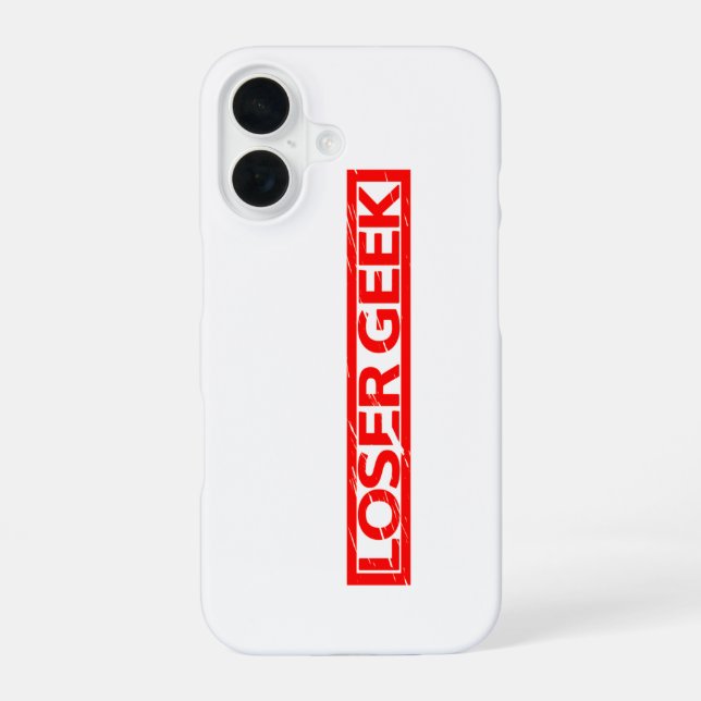 Coque iPhone 16 Timbre Geek perdant (Verso)