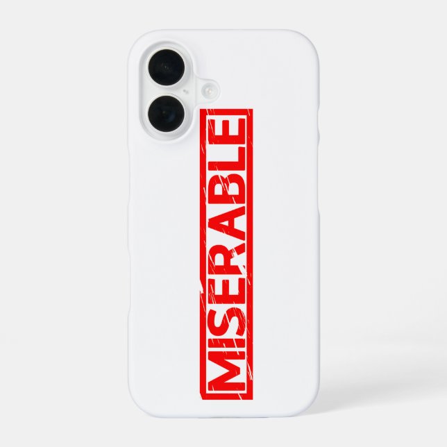 Coque iPhone 16 Timbre misérable (Verso)