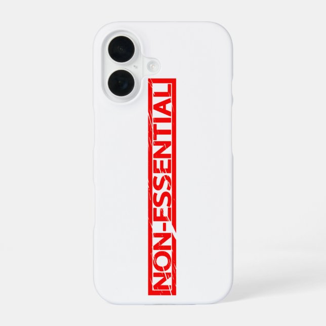 Coque iPhone 16 Timbre non essentiel (Verso)