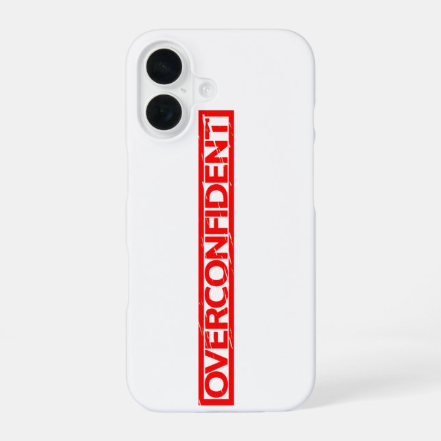 Coque iPhone 16 Timbre trop confiant (Verso)
