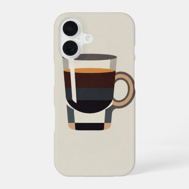 Coque iPhone 16 Tiré d'espresso vintage (Verso)