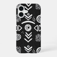 Tissu de boue audacieux - Motif noir et blanc