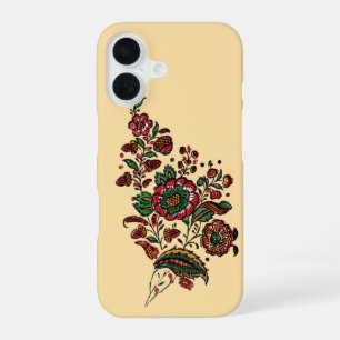 Coque iPhone 16 Tissu de chintz en coton indien vintage