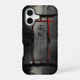 Coque iPhone 16 Torii Tranquillité : Paix de l'Esprit en Réflexion