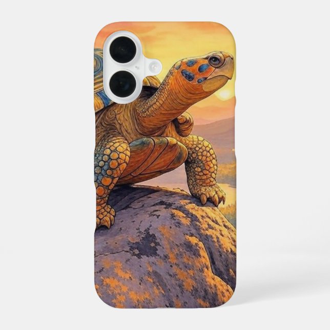 Coque iPhone 16 Tortue du désert  (Verso)