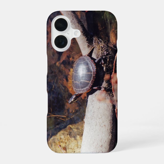 Coque iPhone 16 Tortue heureuse (Verso)