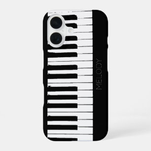 Coque iPhone 16 Touches de piano Vertical Personnalisable