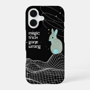 Coque iPhone 16 Tour de magie bleu Lapin Meme