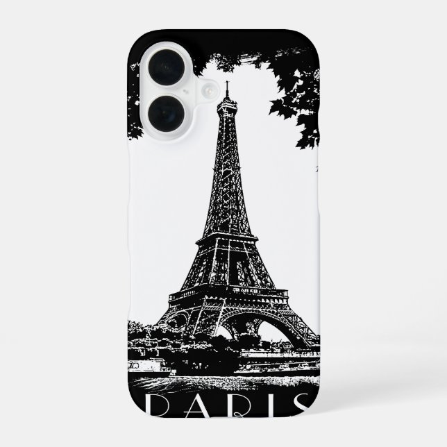 Coque iPhone 16 Tour Eiffel de Paris (Verso)