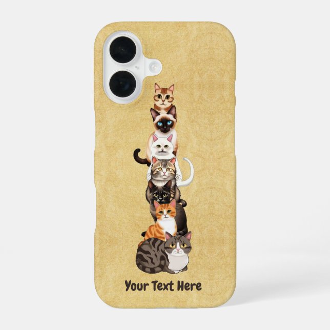Coque iPhone 16 Tour Feline Cat-Er-Pillar (Verso)