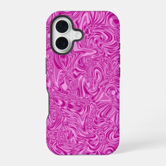 Coque iPhone 16 Tourbillon rose (Verso)