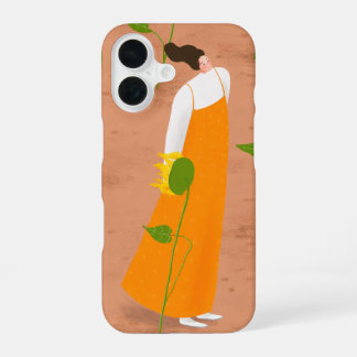 Coque iPhone 16 Tournesol et fille