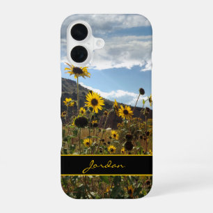 Coque iPhone 16 Tournesols de montagne du Colorado Photographie av