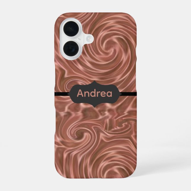 Coque iPhone 16 Tournures de cuivre  (Verso)