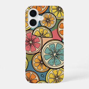 Coque iPhone 16 Tranche de Citron Rétro
