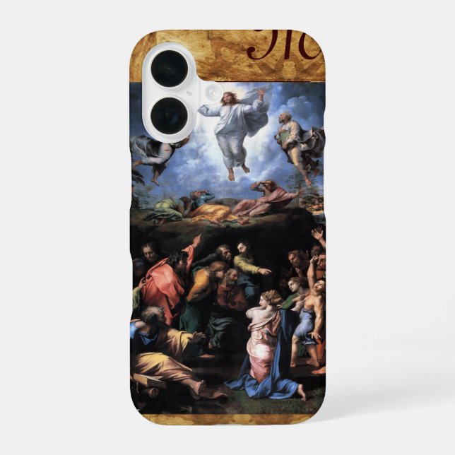 Coque iPhone 16 TRANSFIGURATION DU monogramme JÉSUS (Verso)