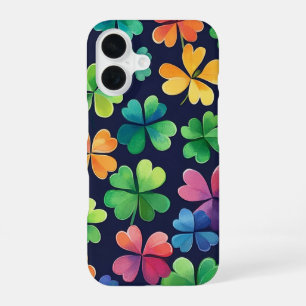COQUE iPhone 16 TRÈFLES IRLANDAIS CELTIQUES COLORÉS
